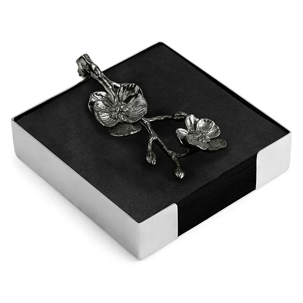 BLACK ORCHID COCKTAIL NAPKIN HOLDER