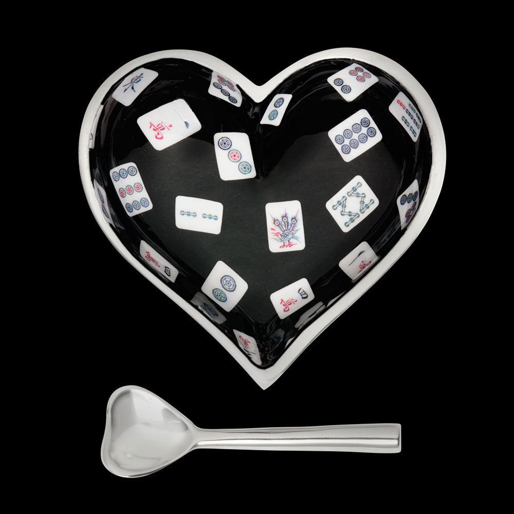 HAPPY MAH JONG HEART WITH HEART SPOON