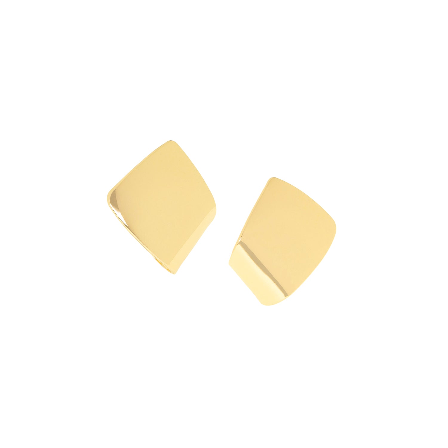 Oversized Geometric Earrings - Gold