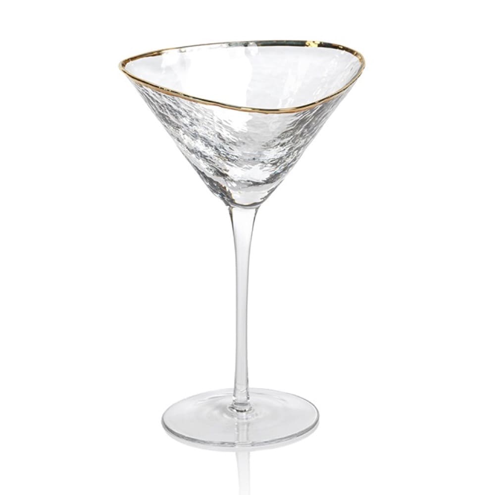 APERITIVO TRIANGLE MARTINI GOLD RIM SET/2