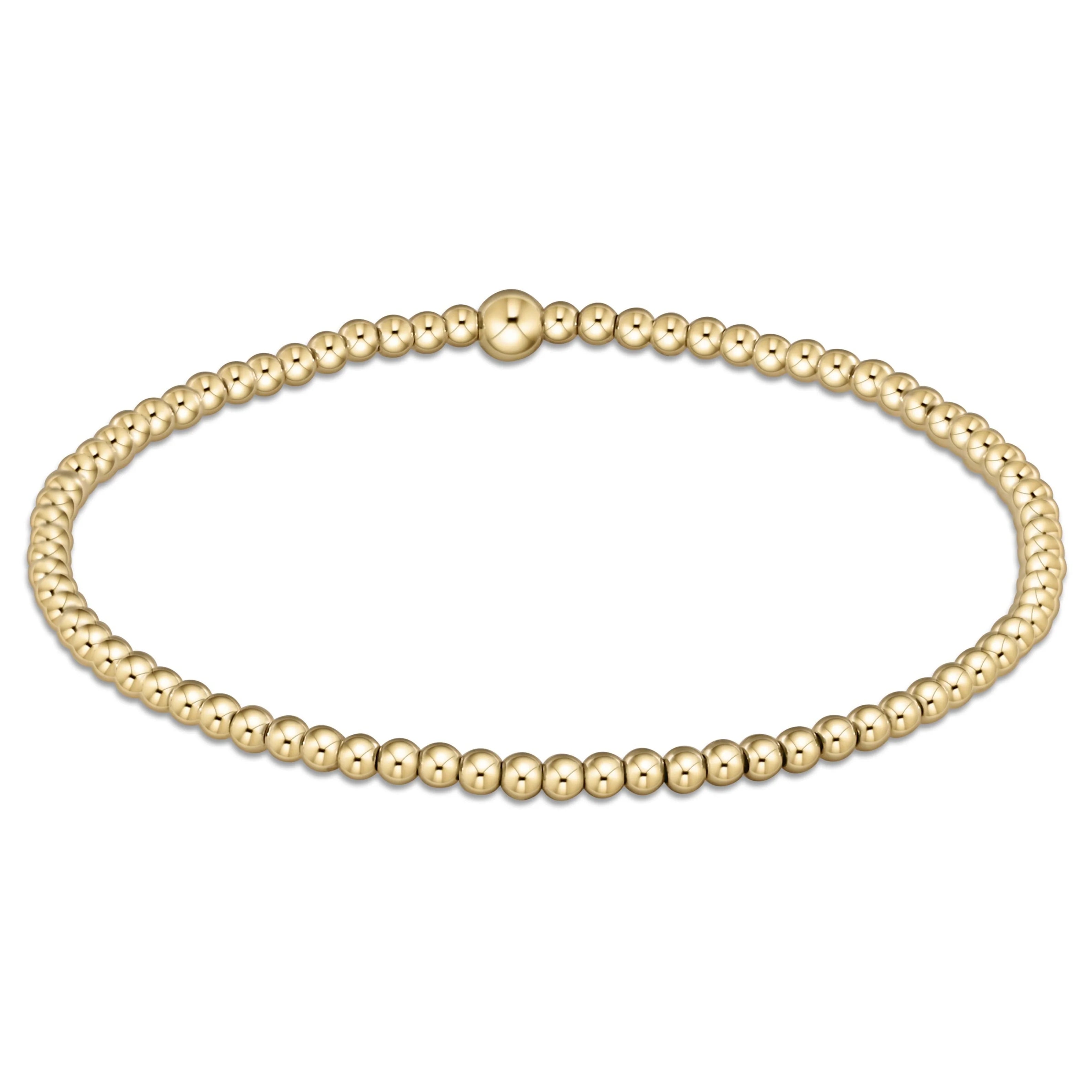 CLASSIC GOLD BEAD BRACELET 2.5MM