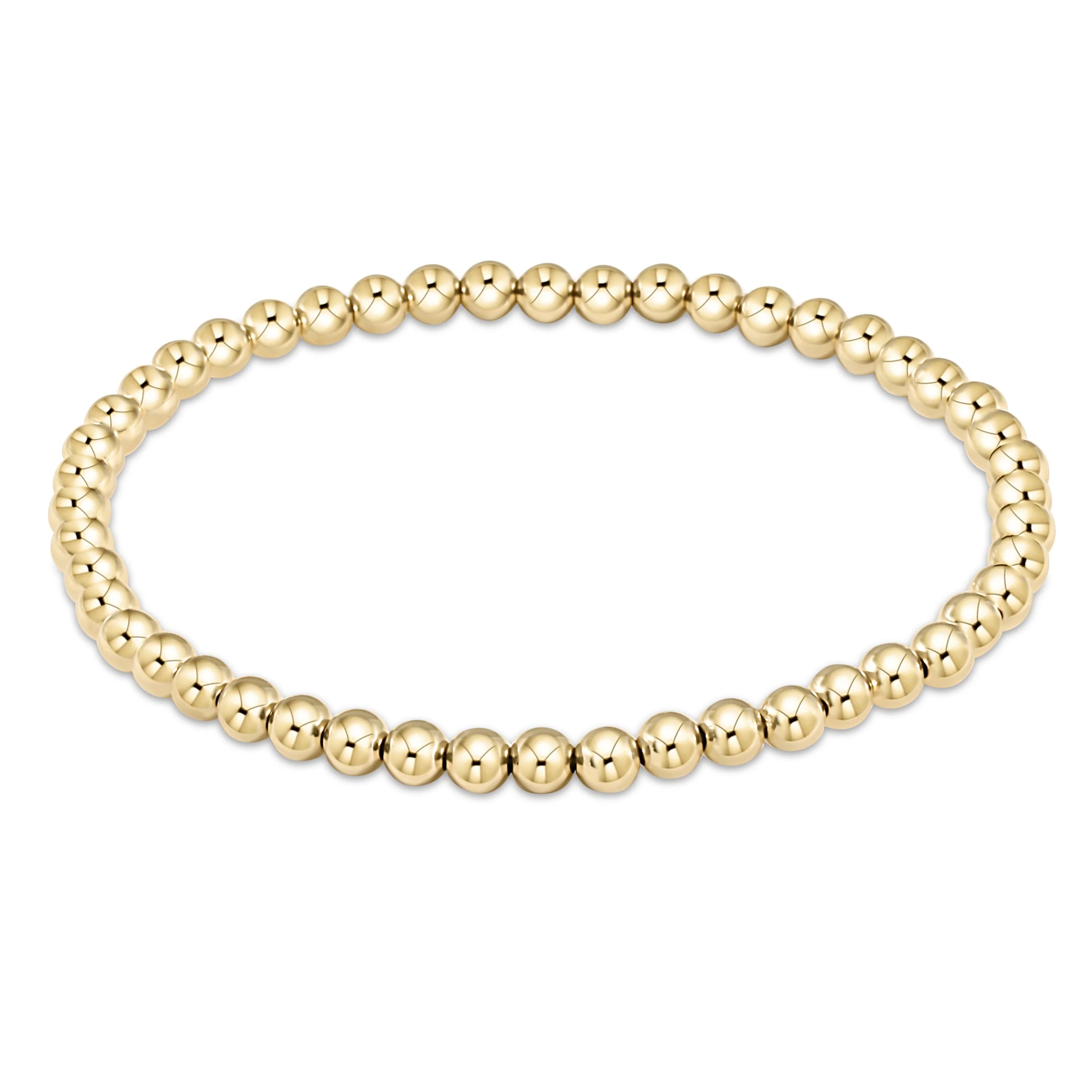 CLASSIC GOLD BEAD BRACELET 4MM