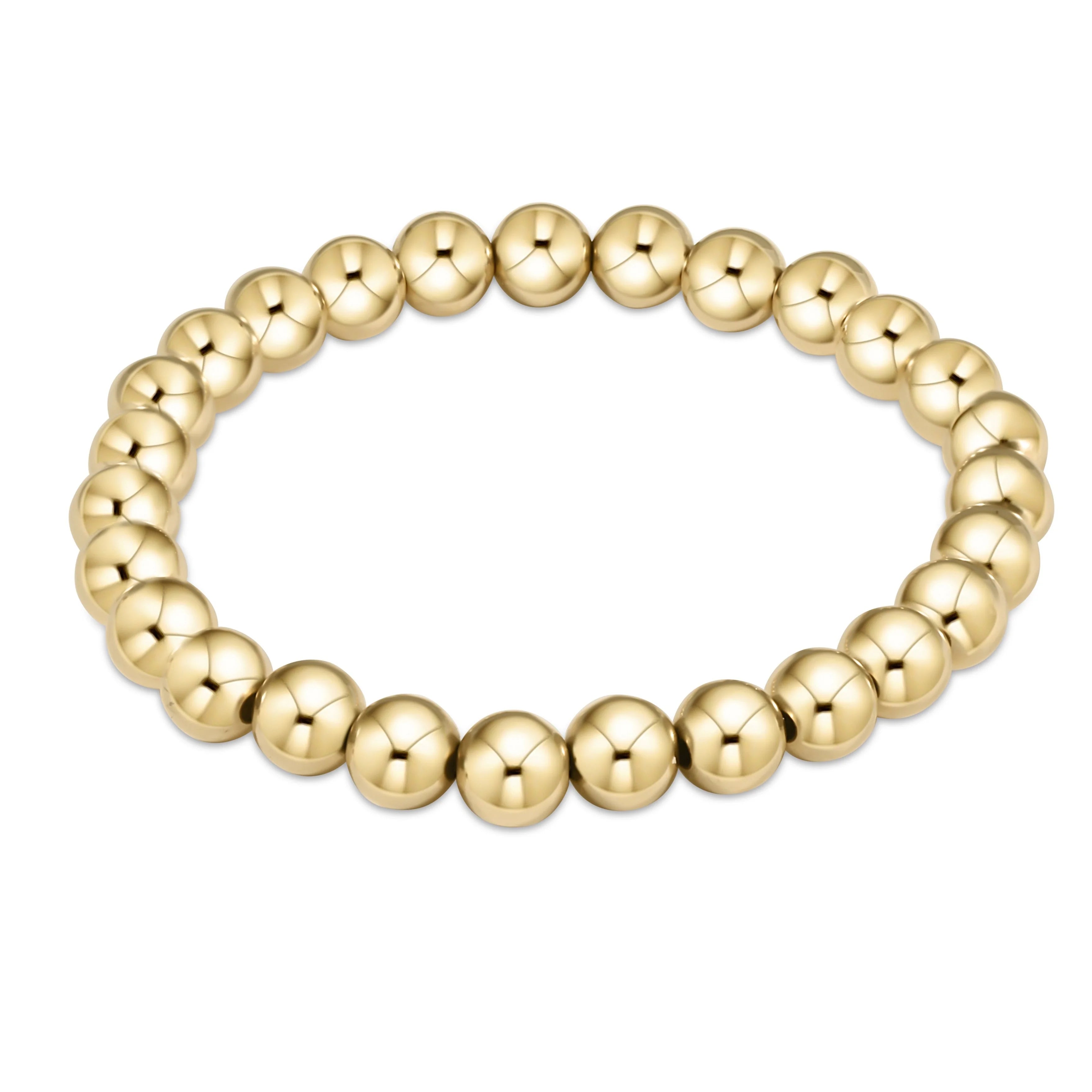 CLASSIC GOLD BEAD BRACELET 7MM