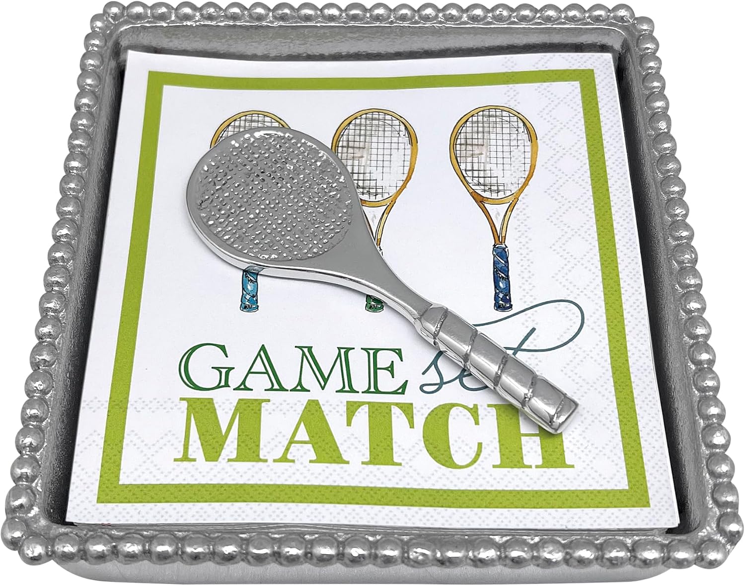 GAME SET MATCH BEADED NAPKIN SET