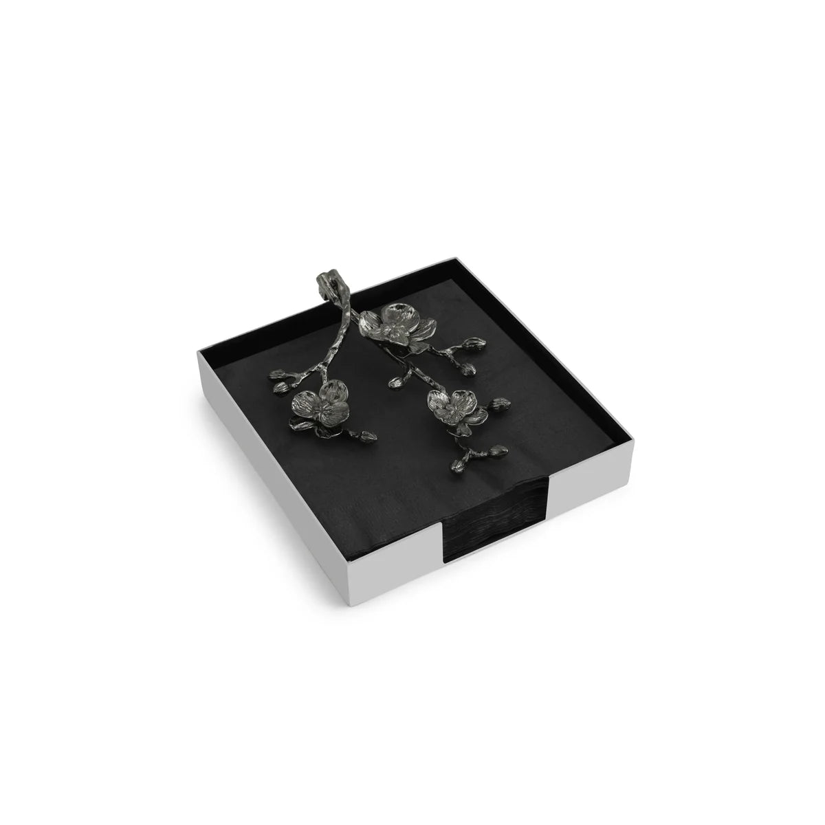 BLACK ORCHID DINNER NAPKIN HOLDER