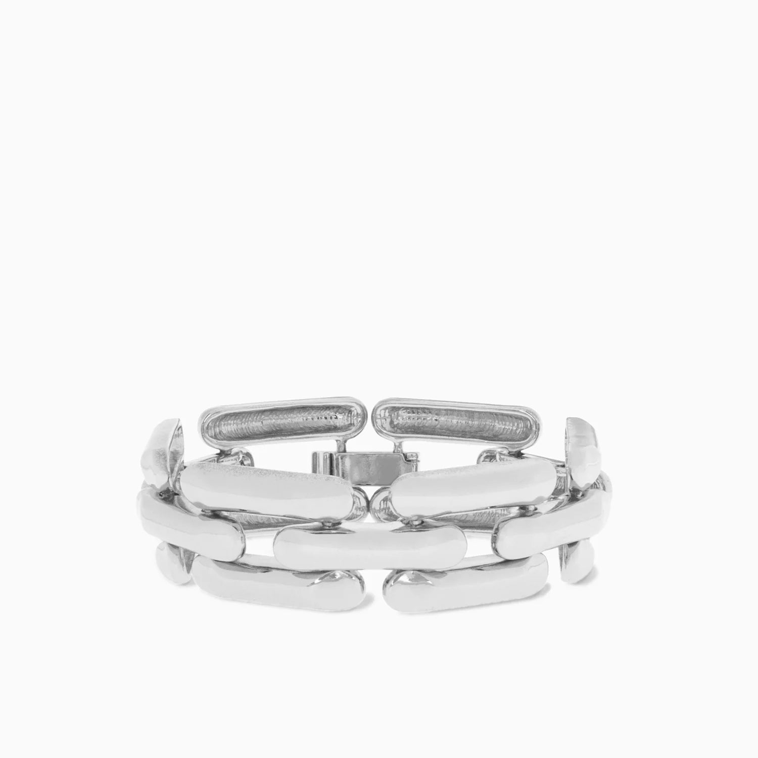 Oversized Panther Link Chain Bracelet - Silver