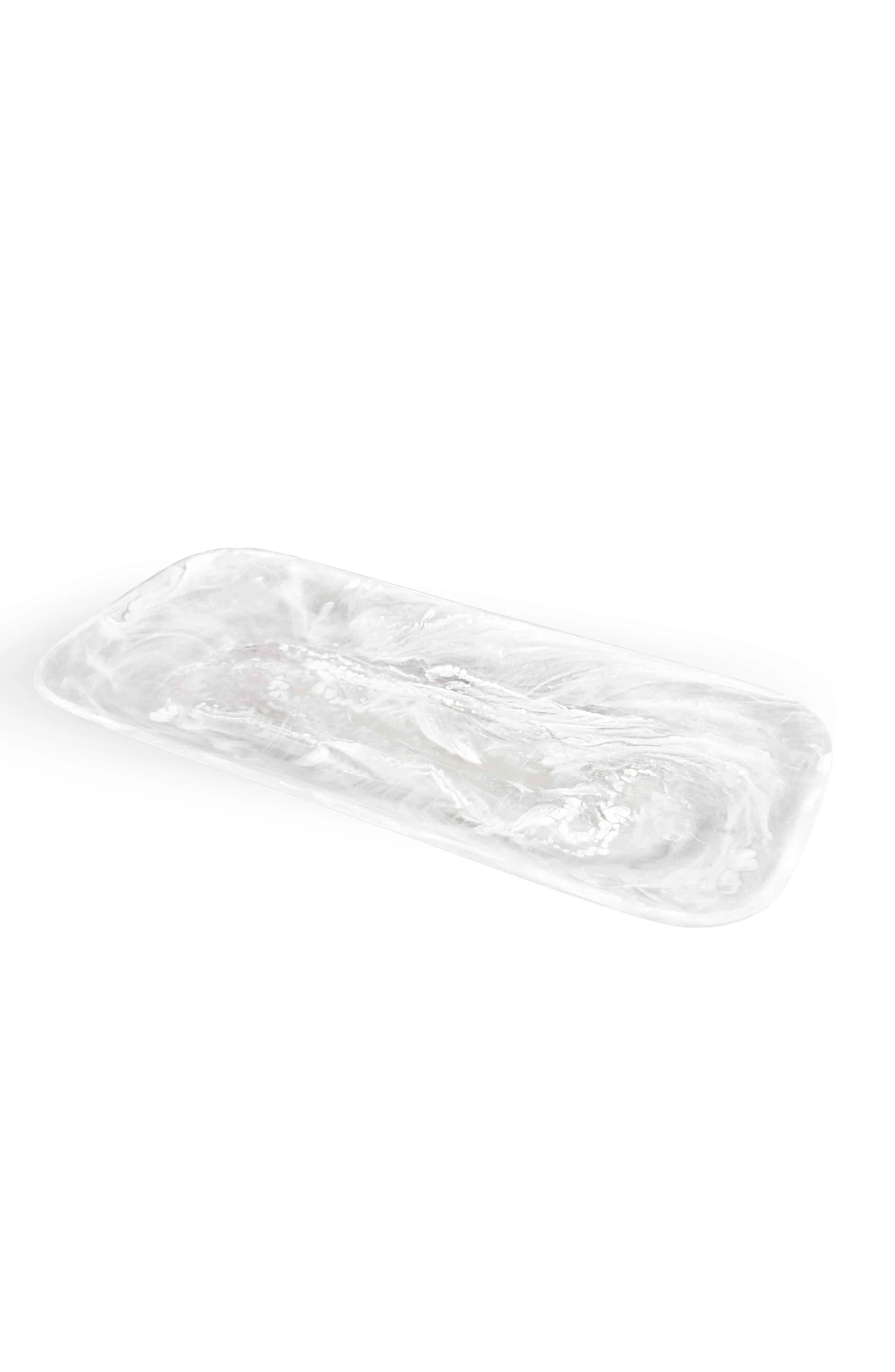 Classic Rectangular Platter - White Swirl