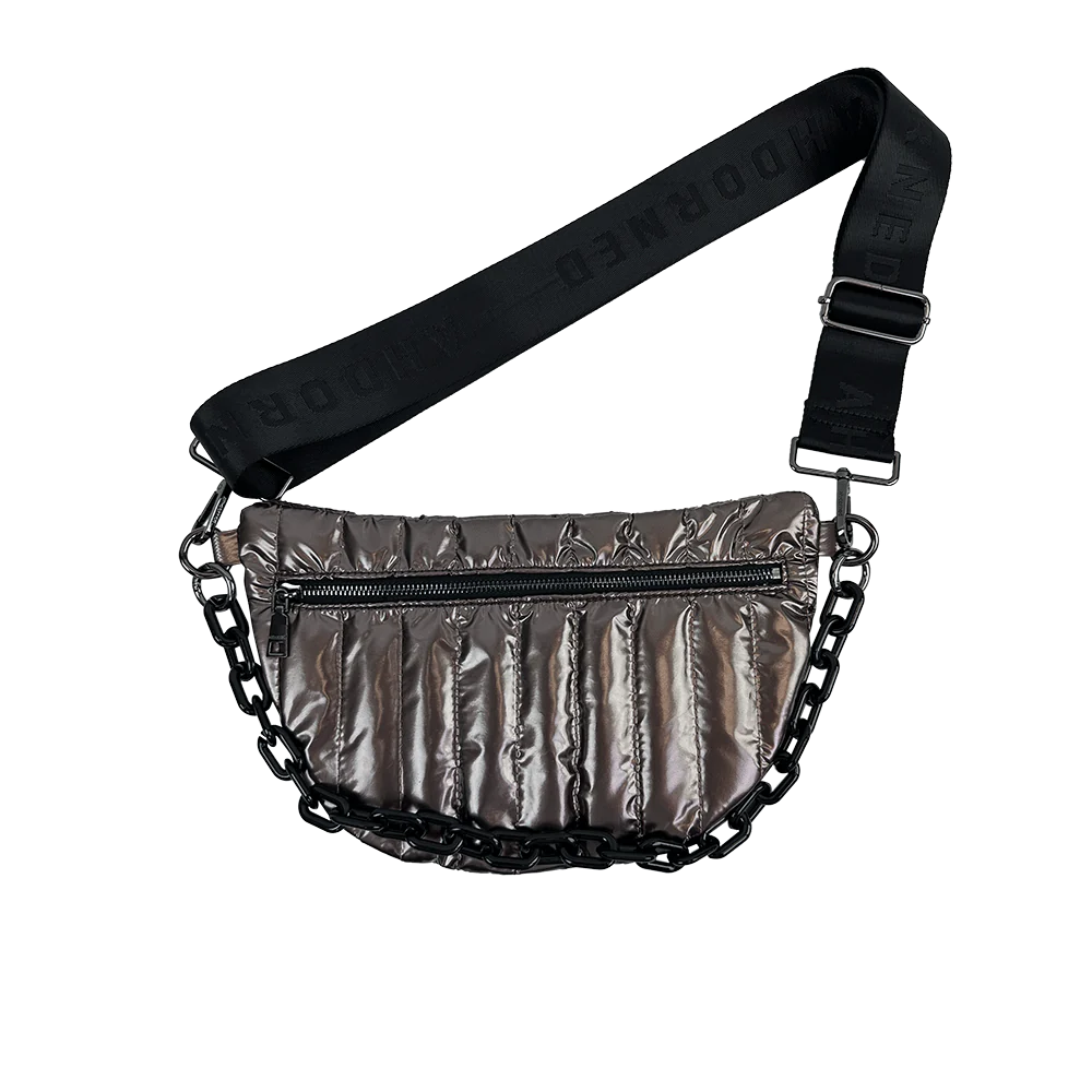 REESE LIQUID QUILTED BUM BAG - BRONZE