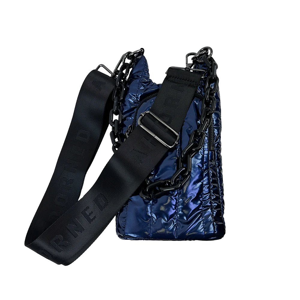 ROXY LIQUID QUILTED WATER BOTTLE BAG - NAVY