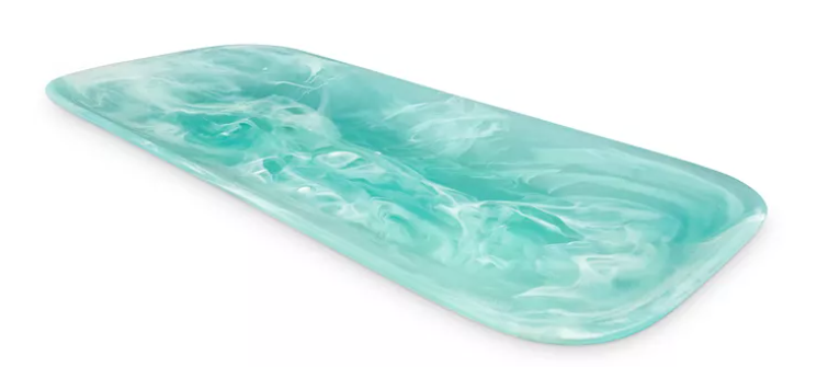 NASHI CLASSIC RECTANGULAR PLATTER - AQUA SWIRL