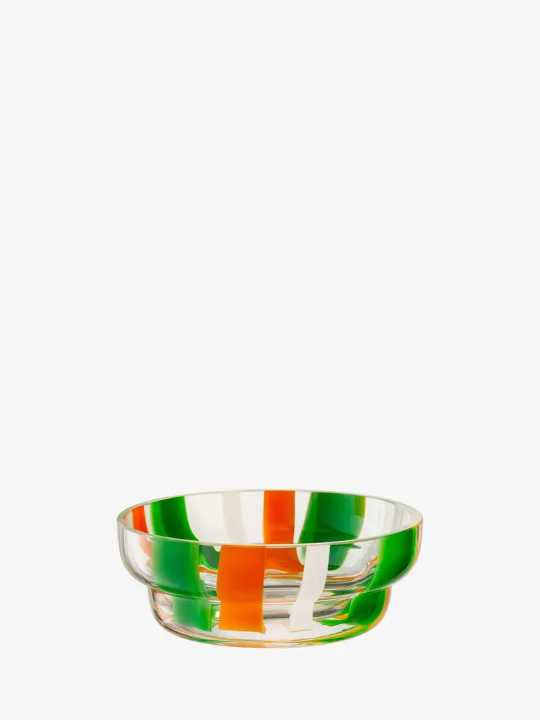 FOLK BOWL 6" GREEN/ORANGE/WHITE