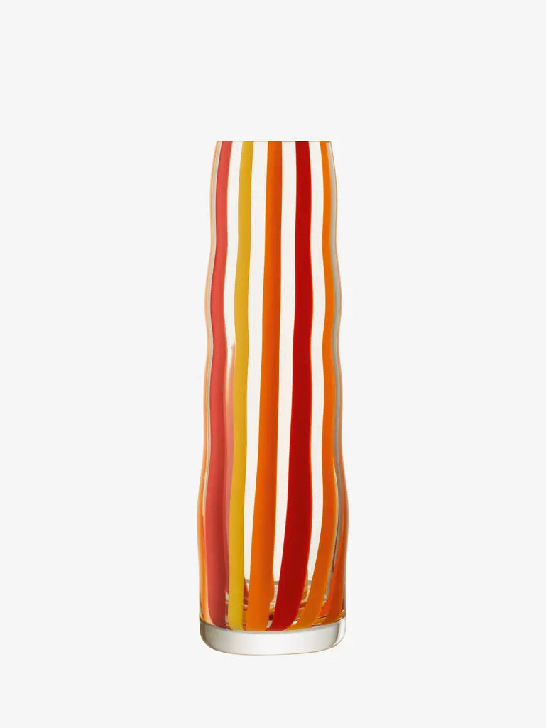 FOLK VASE 12.5" ORANGE/RED/YELLOW