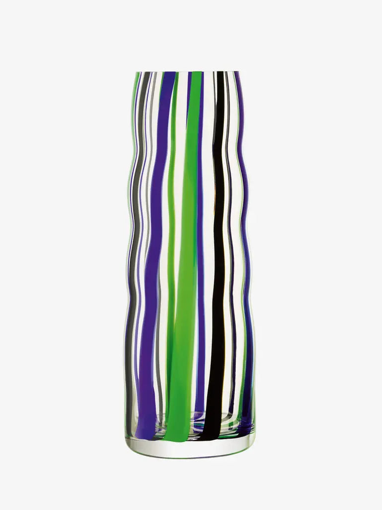 FOLK VASE 16.5" BLK/BLUE/GREEN