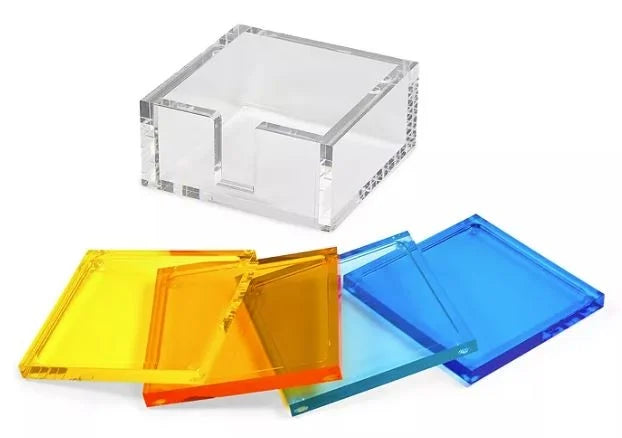 LUCITE COASTER SET - MULTI