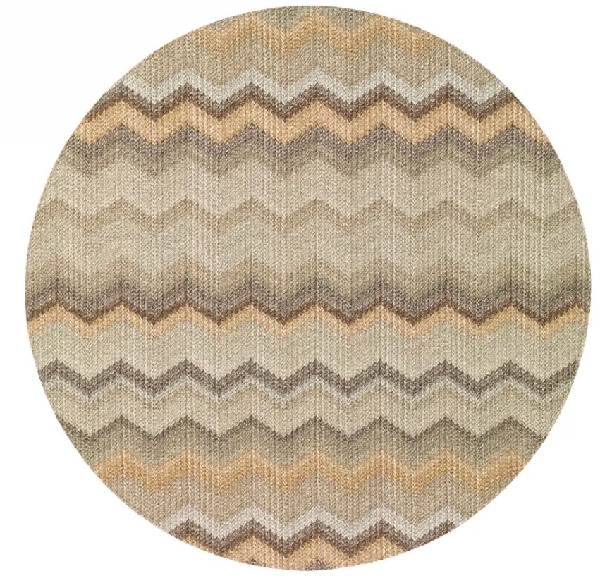 BARGELLO NEW GOLD 15" ROUND PLACEMAT